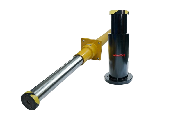 Heavy-duty crane buffer for energy absorption and impact protection in industrial cranes