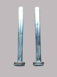 Repaired industrial shock absorber rods after service
