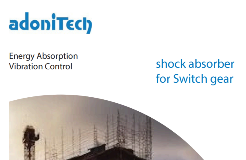 Catalogue cover of Adonitech shock absorbers for switchgear applications